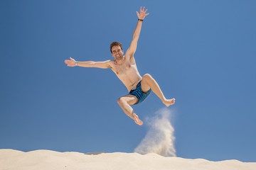 Fototapeta premium Man jumping