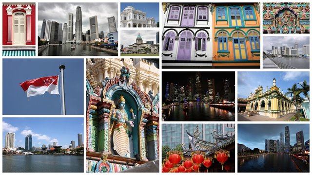 Singapore City travel collage