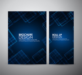 Abstract square. Brochure business design template or roll up. 