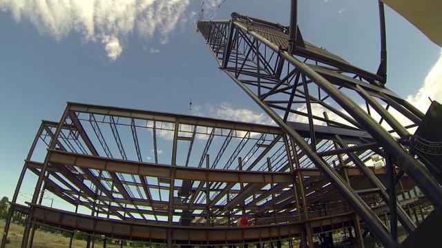 Construction Crane Time Lapse Shot
