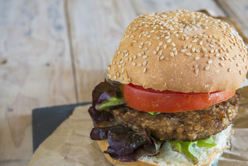 Vegeburguer Seitan and shiitake