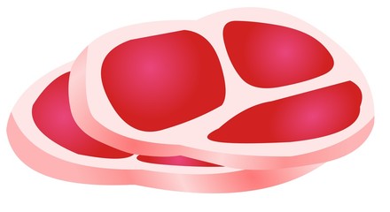 Piece of meat vector icon. Steak.
