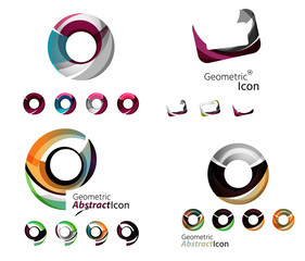 Universal abstract geometric shapes - business emblems
