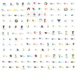 Mega set of letter logos