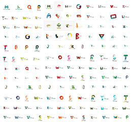 Mega set of letter logos