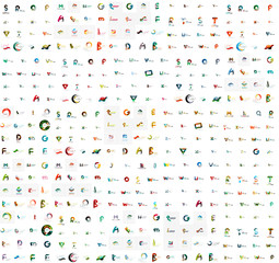 Mega set of letter logos