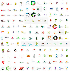Fototapeta premium Mega set of letter logos