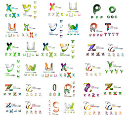 Fototapeta na wymiar Mega set of letter logos