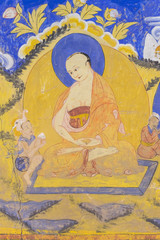 Tibetan wall painting style at Thiksey monastery