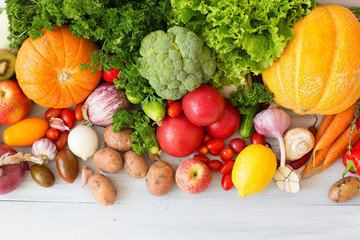 Huge group of fresh vegetables.