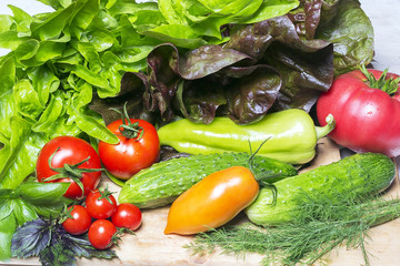 Fresh tasty vegetables for cooking. food