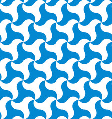 Blue and white geometrical seamless background.