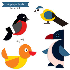 Applique cartoon set.