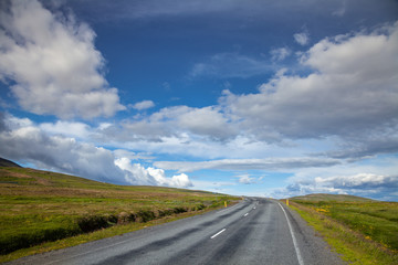 Empty road in iceland