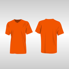 Orange t-shirt vector