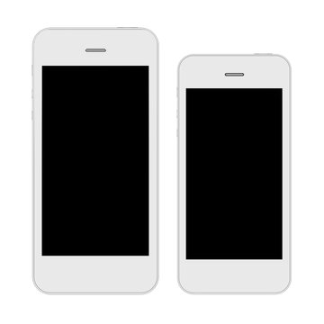 Two smart phones in different sizes