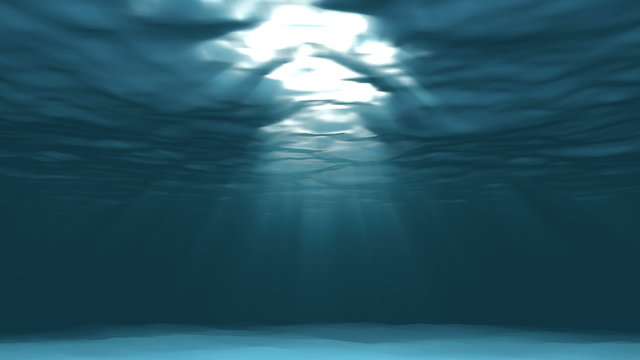 light underwater in a lagoon