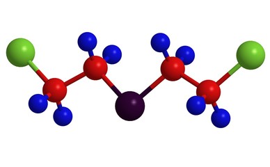 Obraz premium Molecular structure of yperite (mustard gas)