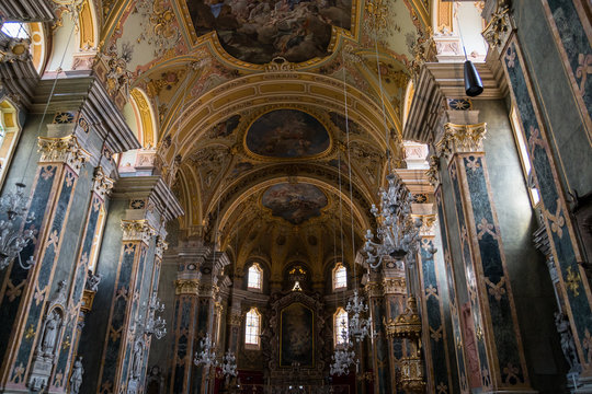 Interno del Duomo di Bressanone, Brixner Dom, Bressanone, Brixen, Bolzano, Trentino Alto Adige, Italia