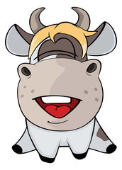 A small cow. Cartoon 