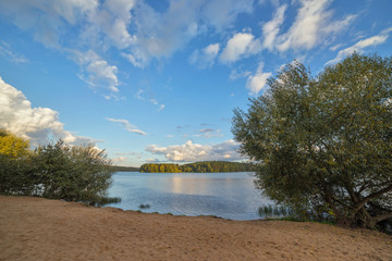 beach at shore of lake