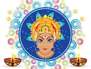 abstract colorful artistic durga background