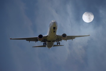 Aircraft Landing in Moonlight