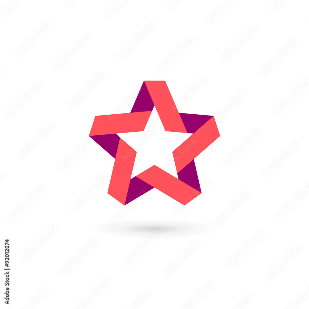 Wall mural Abstract star logo icon design template elements