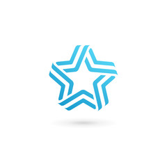 Obraz premium Abstract star logo icon design template elements