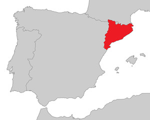 Katalonien in Rot