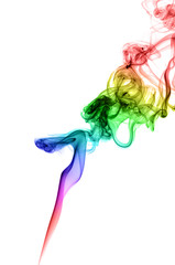 Abstract multicolored smoke