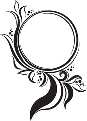 Round vintage frame for your design. Vector illustration.