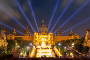 Light show and fountains, Placa Espanya, Barcelona
