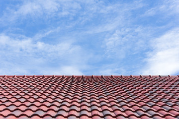 Roof tile with the sky