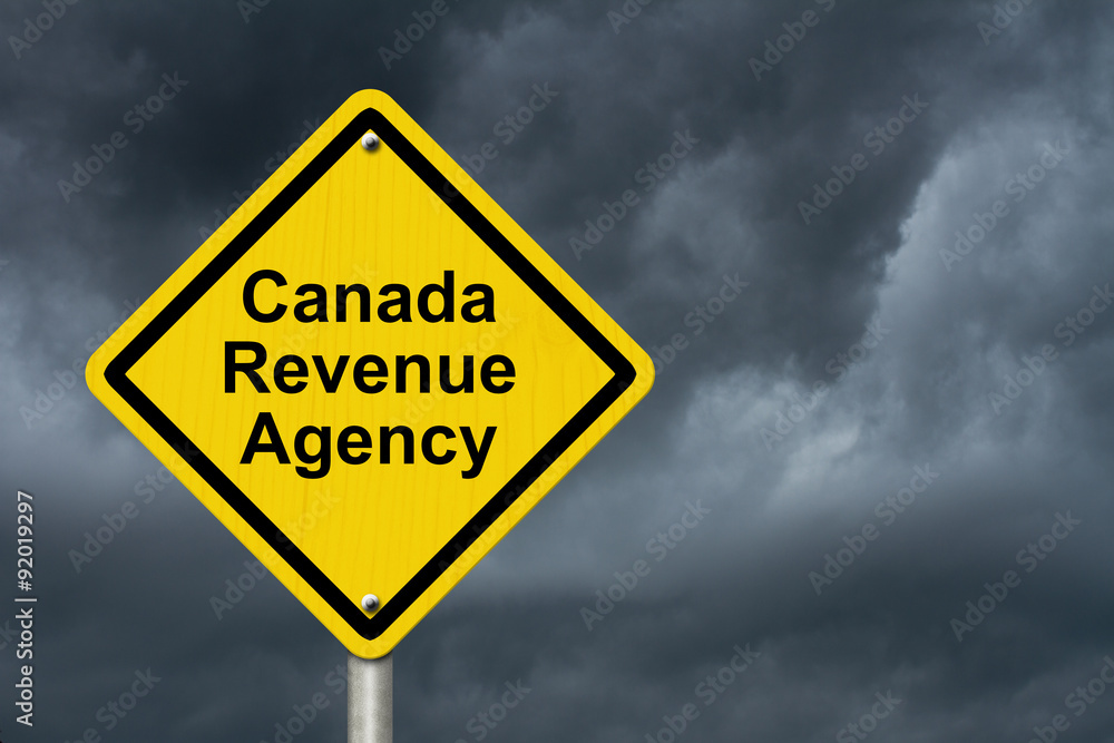 Wall mural canada revenue agency warning sign