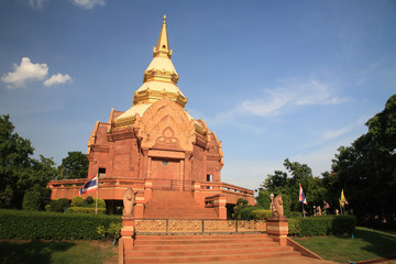 Fototapeta premium sandstone pagoda at Wat Pa Salawan in Korat, Thailand