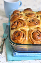 Buns with cinnamon.