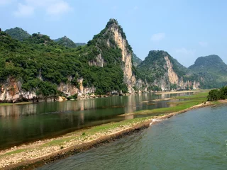 Gordijnen Li Fluss zwischen Guilin und Yangshuo  © André Franke