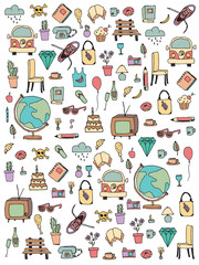 Everyday things, handdrawn