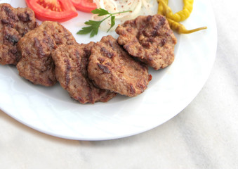 Grilled Turkish meatball ( Kofte )
