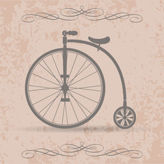 Old high wheel bicycle