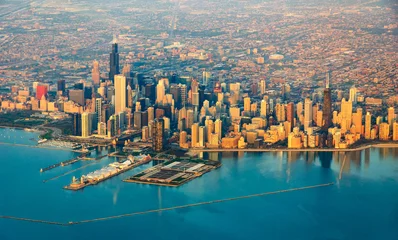 Fotobehang Chicago Skyline van Chicago