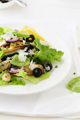 salad with greens and cheese