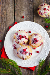 Cranberry muffins for Christmas dinner