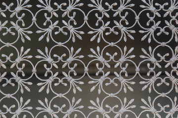 Decorative wrought iron grid