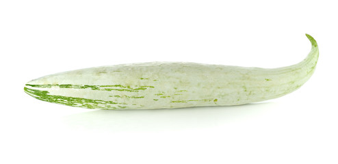 Snake gourd on white background