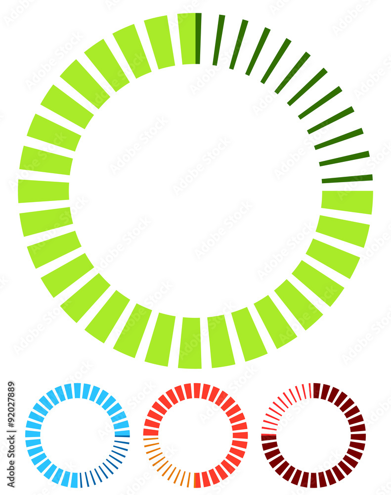 Fototapete preloader or buffer shapes, circular elements, symbols. user int