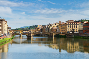 Ponte Santa Trinita bridge over the Arno River, Florence