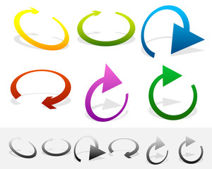 circular, loop, refresh, vector, cycle, clockwise, right, arrow,