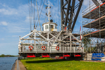 0896 Rendsburg - Hochbr&uuml;cke Schwebef&auml;hre an der Nordstation